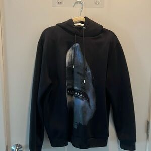 Givenchy shark print neoprene hooded sweatshirt